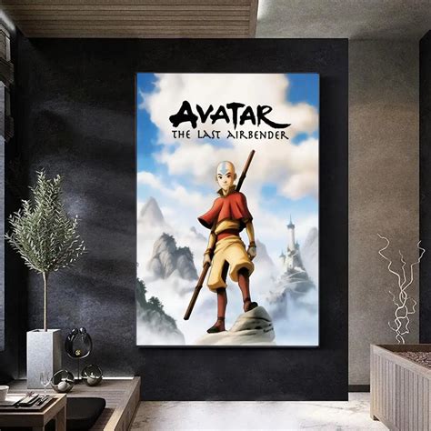 Avatar The Last Airbender Aang Fight Anime Good Quality Posters Vintage