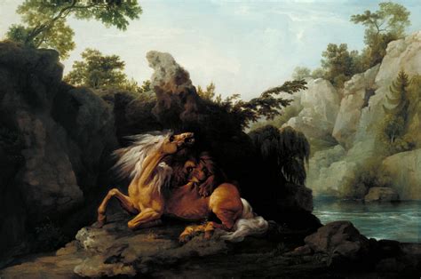 Horse Devoured By A Lion George Stubbs