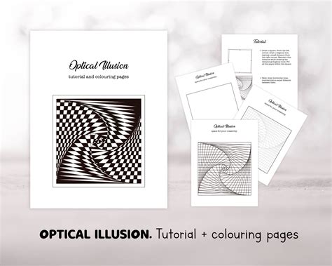 Optical Illusion Drawing Tutorial, Line Art Tutorial, Zentangle Drawing ...