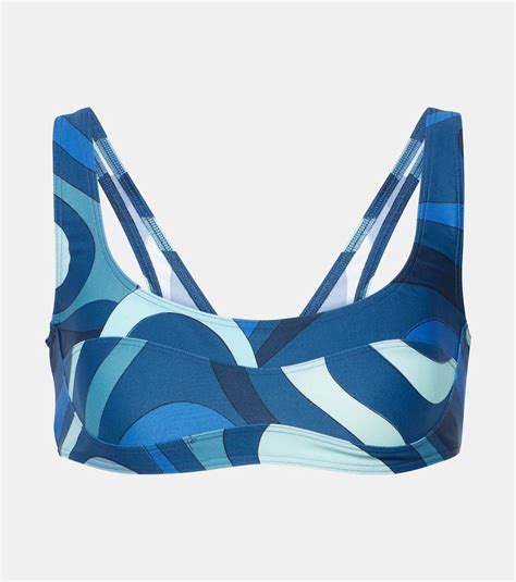 Pucci Printed Bikini Top Emilio Pucci