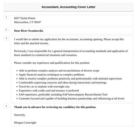 Accountant Accounting Cover Letter Velvet Jobs