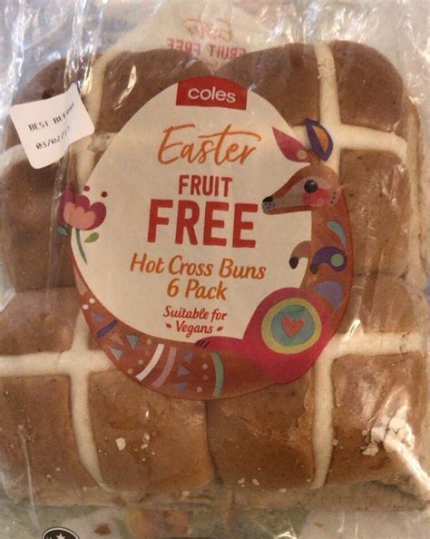 Easter Fruit Free Hot Cross Buns Coles