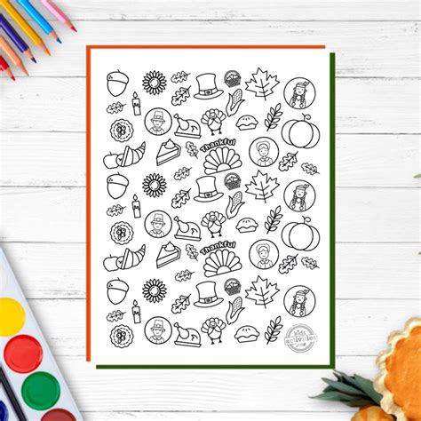 Best Thanksgiving Doodles Coloring Pages (Free Printable!)