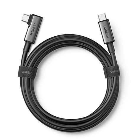 Ъглов кабел Ugreen, USB-C към USB-C, за зареждане 60W, предаване на ...
