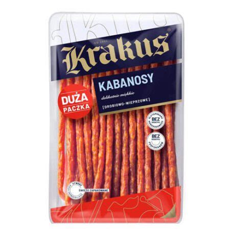 Krakus Kabanosy drobiowo wieprzowe 250g Delikatesy Dwójka