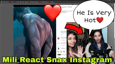 Milikyamili Reaction On Snax Instagram 🥵😍 Snaxgaming Youtube