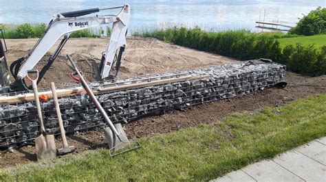 Gabions Architecturaux en mur de soutènement Gabion Express Clic