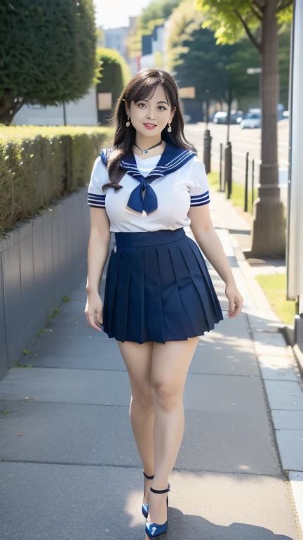 Full Body Shot From Below Japanese Mature Years Old SeaArt AI