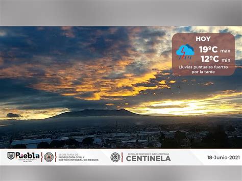 Pronóstico del clima en Puebla 18 de junio 2021 El Universal Puebla