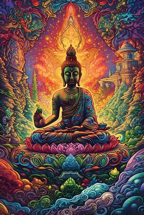 Trippy Buddha Paintings