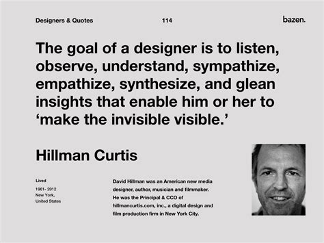 Quote Hillman Curtis by bazen.talks on Dribbble