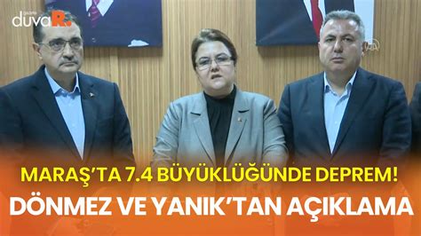 Bakan Dönmez ve Bakan Yanık deprem bölgesinden son durumu açıkladı