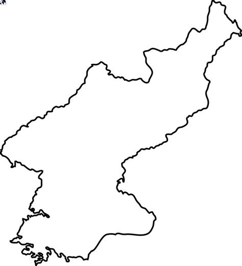 Printable Blank North Korea Map With Outline Transparent Map