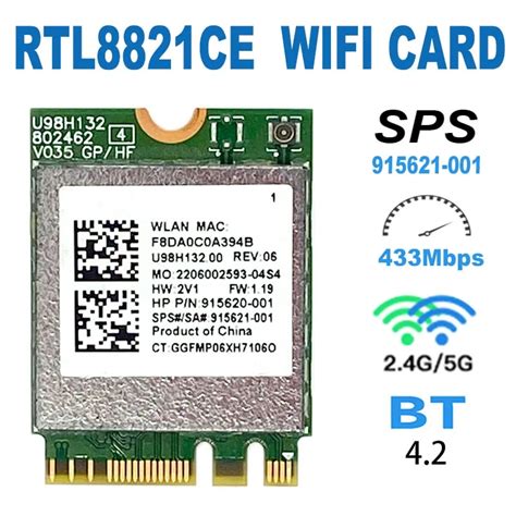 Rtl Ce Ac X Wi Fi Bt Combo Adapter Card Sps