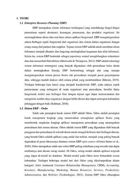 Review Studi Kasus Rancangan Implementasi Enterprise Resource Planning