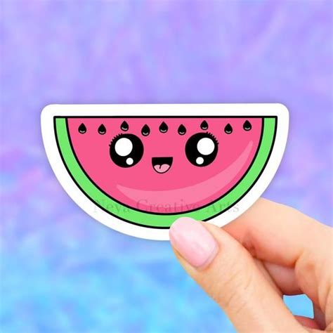 Cute Watermelon Sticker Food Sticker Laptop Stickers Aesthetic