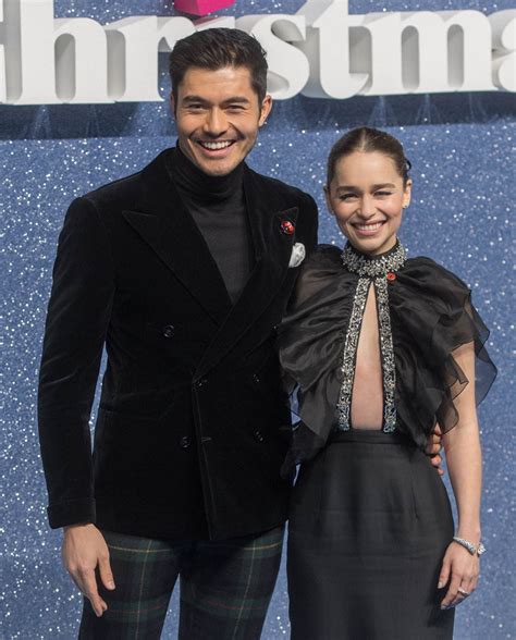 Emilia Clarke, Henry Golding, and Emma Thompson attend Last Christmas premiere in London ...