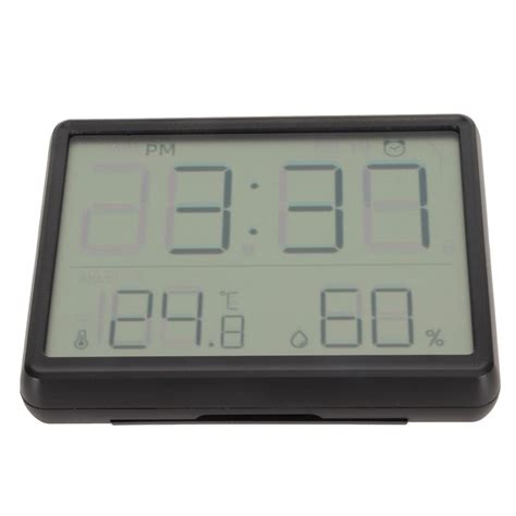 Digital Alarm Clock with Temperature Humidity Display Wall Mounted ...