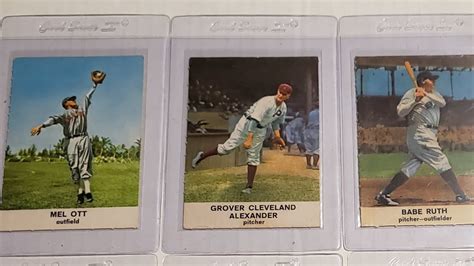 Golden Press Hall Of Fame Baseball Card Set Babe Ruth Gehrig Cobb