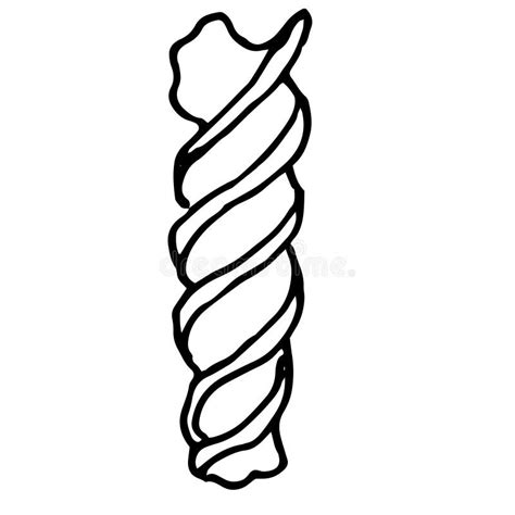 Icono De Pasta De Fusilli Dibujo De Una Pasta Corta Seca Torcida En