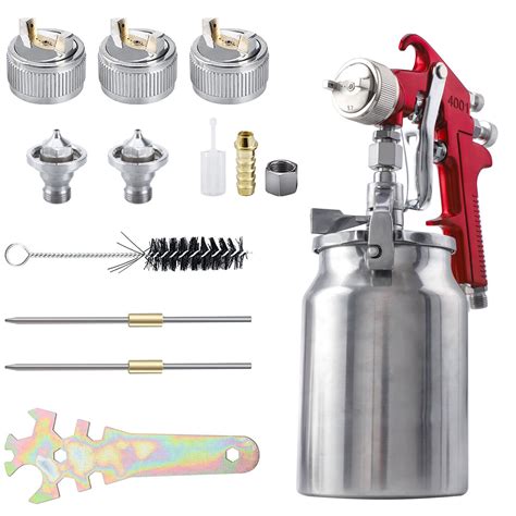 Suction Feed Air Spray Gun Paint Sprayer Mm Mm Mm Nozzles