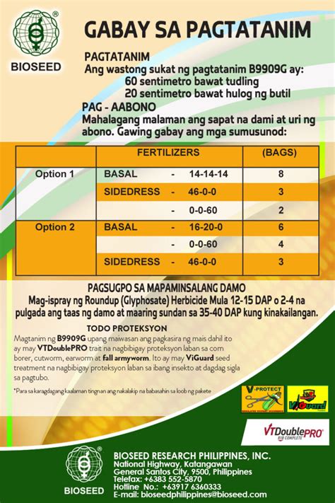 Bioseed B9909g Bioseed Research Philippines Inc