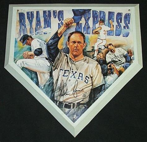 Nolan Ryan Autograph Litho Home Plate PSA/DNA AUTO MIB | #22425320