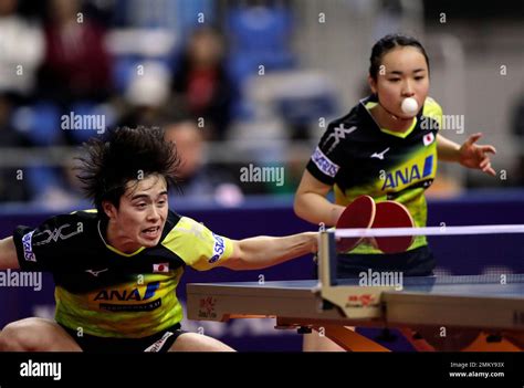 Japan S Mima Ito Right And Masataka Morizono Compete In The Mixed