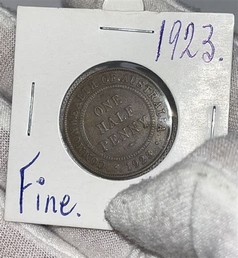 Australian King George V Half Penny Coin Fine Ebay