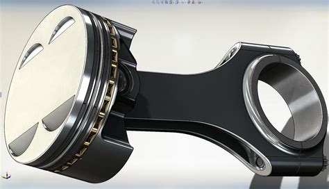 Piston And Connecting Rod 3d Model Cgtrader