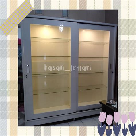 Lemari Tas Kaca Pintu Sliding Door Minimalis Lemari Tas Murah