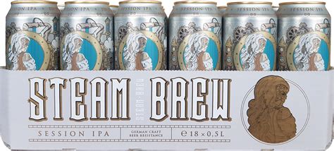 Упаковка пива Steam Brew Session IPA светлое фильтрованное 5 0 5 л х