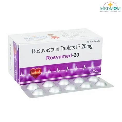 Rosvamed 20 Rosuvastatin Tablets Ip 20mg Packaging Size 10x10 At