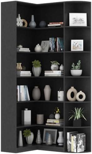 Amazon Ddj Tier Corner Bookshelf Tall Corner Bookcase