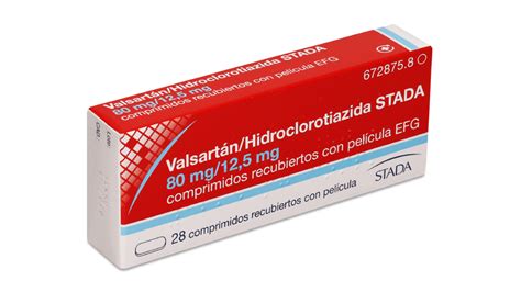 Valsartanhidroclorotiazida Stada Efg 80 Mg125 Mg 28 Comprimidos