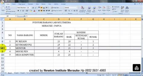 Bagian 10 Menambahkan Baris Dan Kolom Di Tabel Pada Microsoft Office