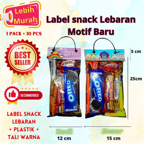 Jual Tas Plastik Snack Lebaran Idul Fitri Pack Pcs Label Snack