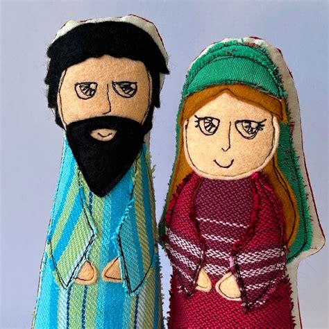 Nativity Set Handmade Nativity Set Fabric Nativity Etsy