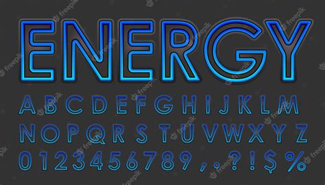 Premium Vector | Neon style font