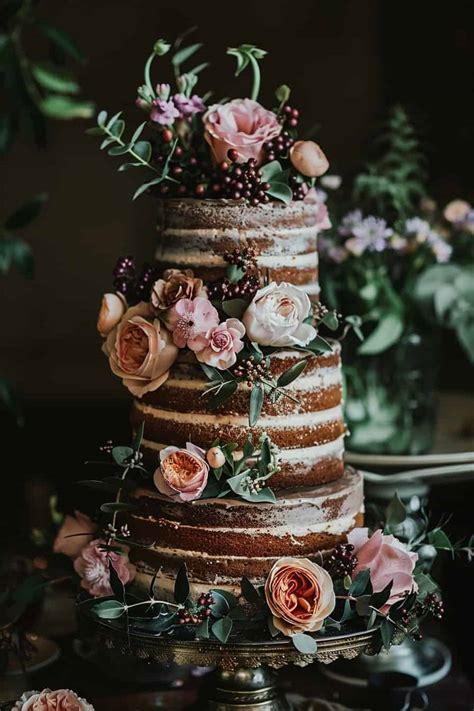 Creative Naked Wedding Cake Ideas You Will Love Confetti Roses