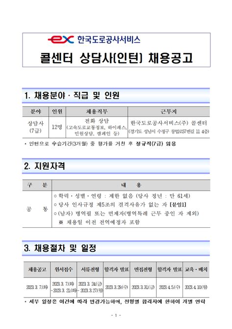 한국도로공사서비스 콜센터 정규직 신입상담사 채용 공모전 대외활동 링커리어