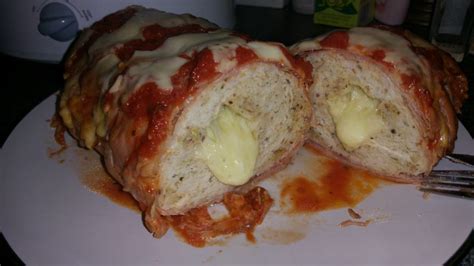 Bacon Wrapped Chicken Parmi Loaf