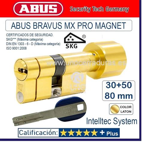 ABUS BRAVUS MX PRO MAGNET POMO 30 50 80mm ORO