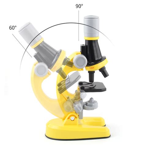 Mksafn Novo Microscópio Kit Laboratório Led 100x 400x 1200x Brinquedo