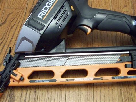 Ridgid 18 Volt Cordless 15 Gauge Angled Finish Nailer Review Tools In