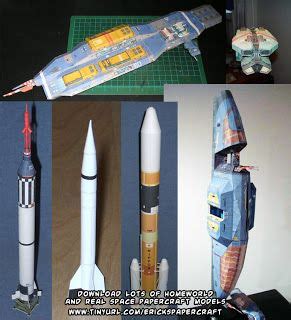 Papercraft Homeworld Spaceships And Real World Space Rockets Paper