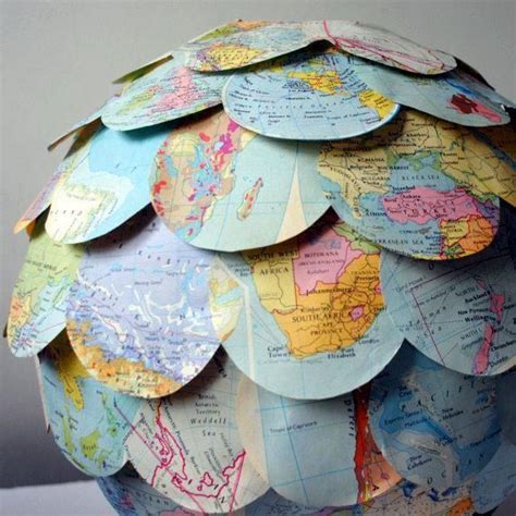 Map Paper Paper Art Paper Crafts Diy Crafts Globe Art Map Globe