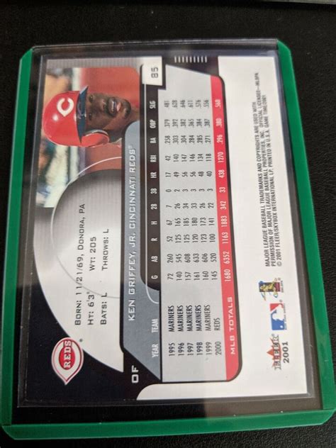 Fleer Game Time Ken Griffey Jr Cincinnati Reds Ebay