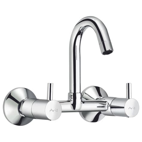 Mini Florentine Sink Cock With Extended Swinging Spout Wall Mounted