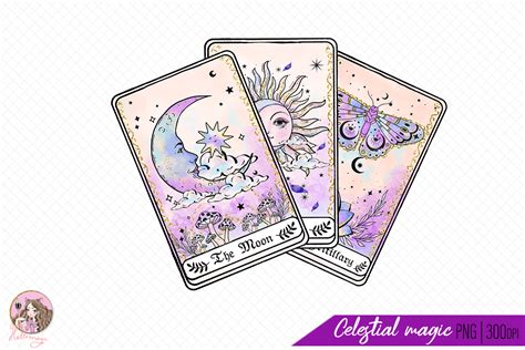 Tarot Moon And Sun Sublimation Graphic By Hello Magic Creative Fabrica